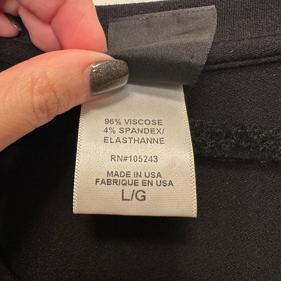 Bobeau Black Batwing Top Size Large - Picture 3 of 5